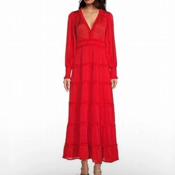 Chelsea Violet XS Dress Satin Plisse Red TAILORED Tailored down to XXS - Picture 5 of 5